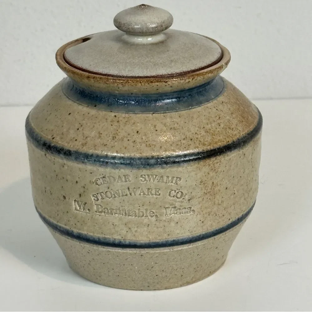 Cedar Swamp Stoneware Co Honey Pot Jar Handmade Pottery